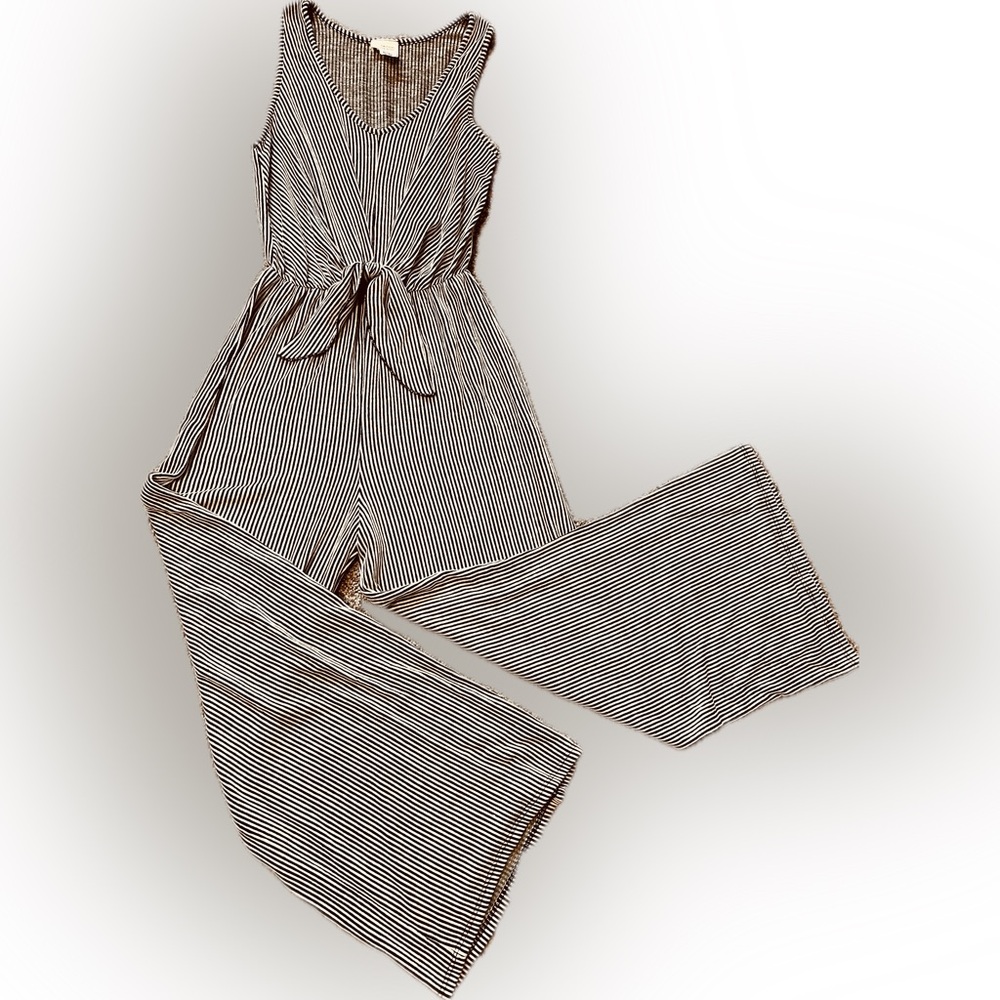Caution To The Wind Striped Jumpsuit